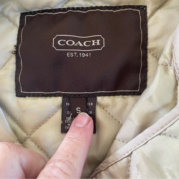 Coach quilted turn lock button coat S - Picture 8 of 11
